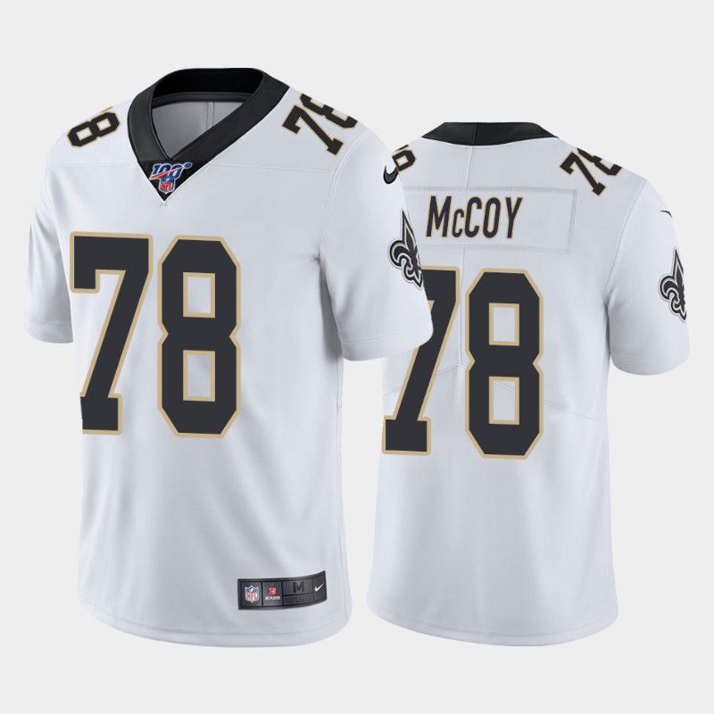 Men New Orleans Saints #78 Erik Mccoy Nike White 100th Limited NFL Jersey->new orleans saints->NFL Jersey